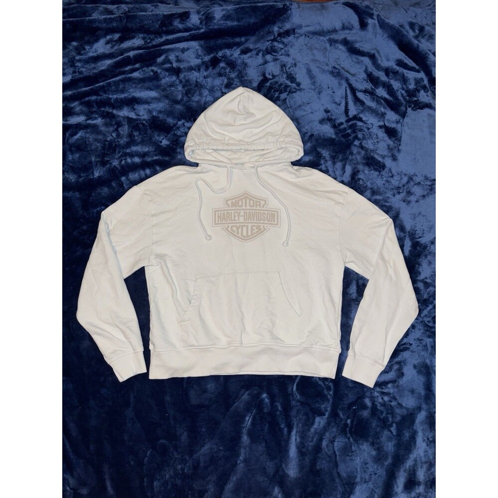 Harley Davidson Women’s hoodie  - size small - white hoodie with cream shield